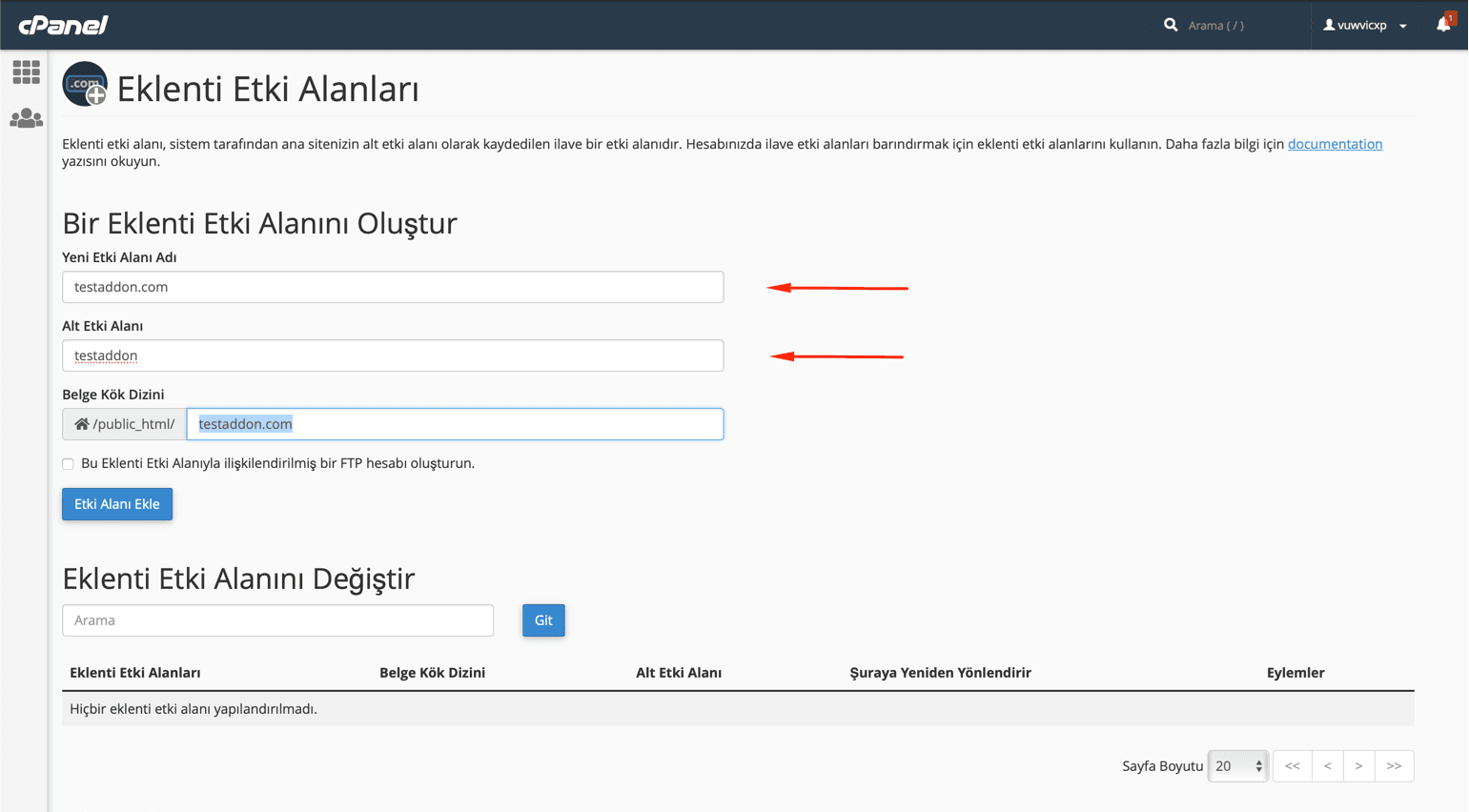 Cpanel Addon Domain Ekleme | Cpanel Yeni Site Ekleme 8 cpanel addon domain ekleme 2 1