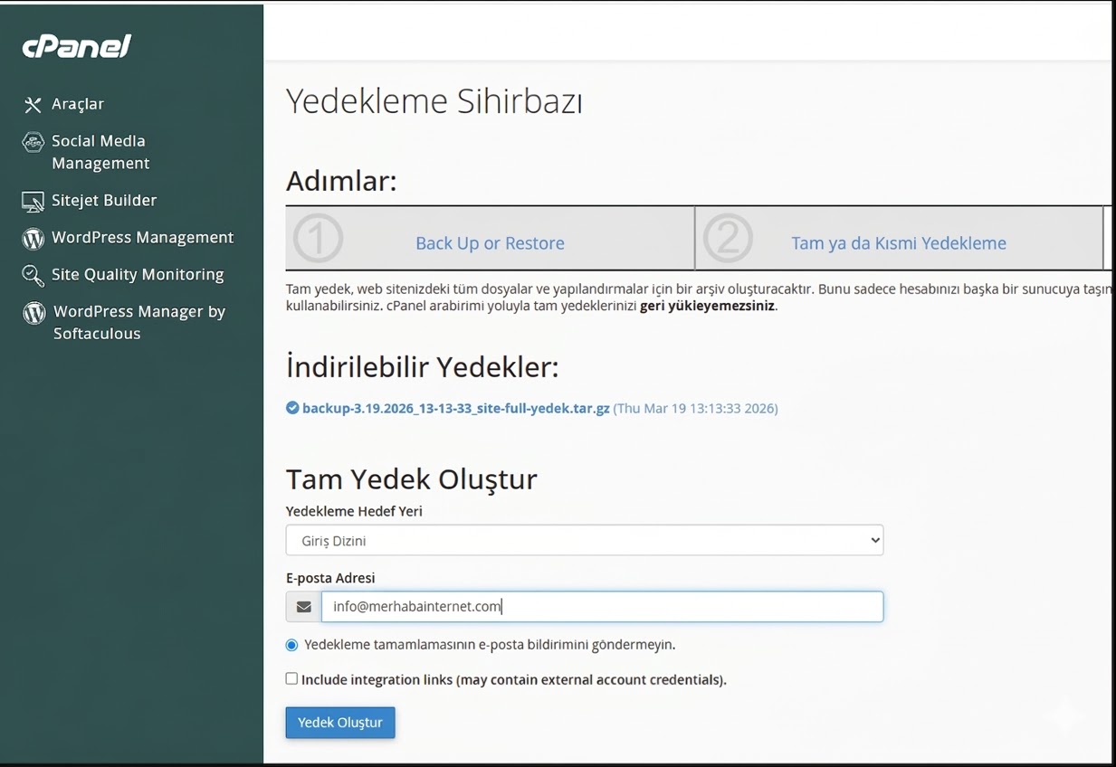 cpanel full backup resimli anlatim