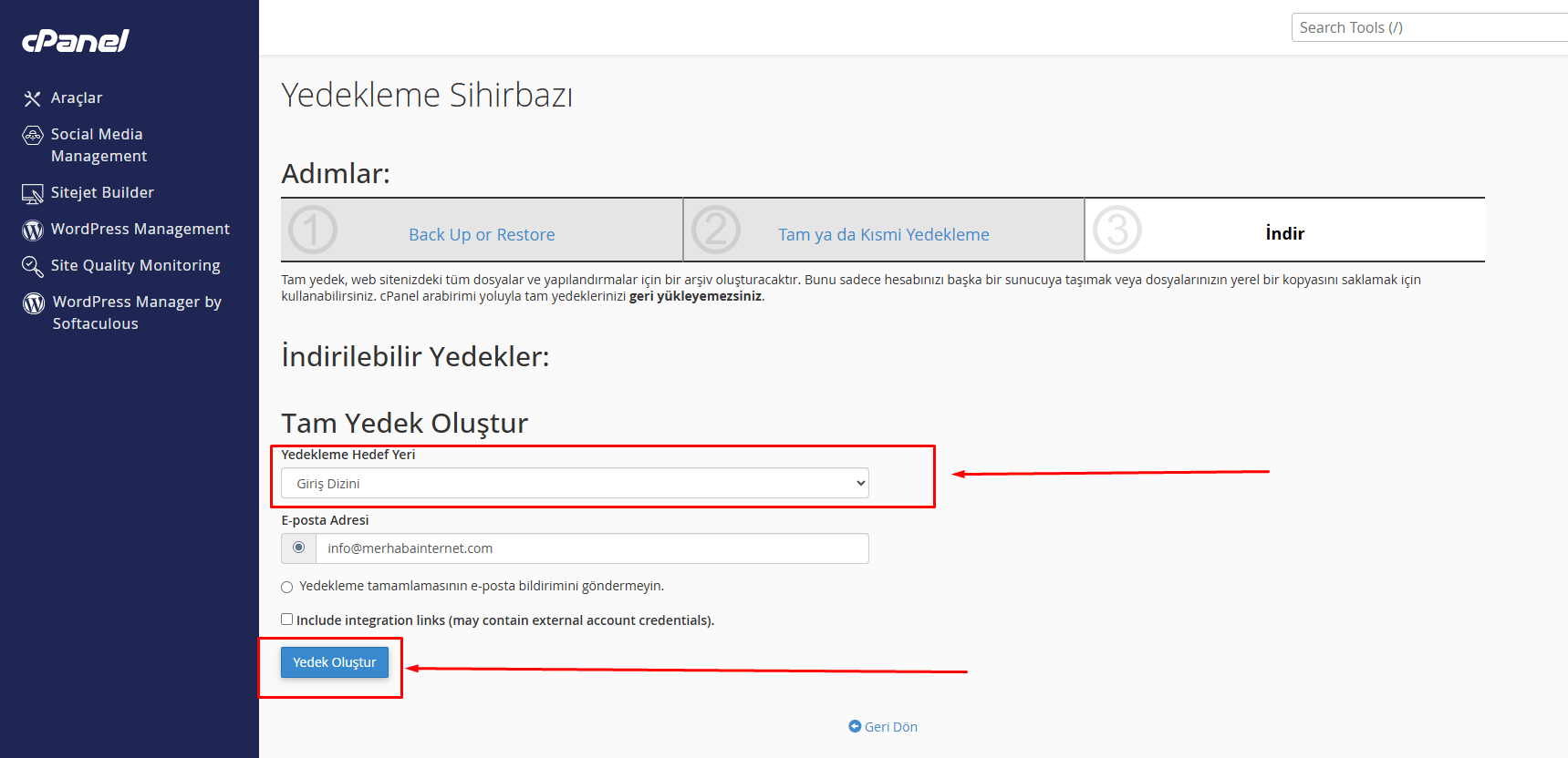 Cpanel Yedek (Full Backup) Nasıl Alınır? Resimli Anlatım 17 cpanel yedek alma 4