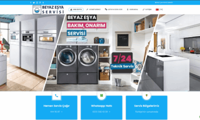 Beyaz eşya servisi hazır web sitesi demo ekran görüntüsü