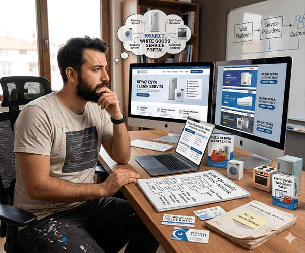 Beyaz eşya teknik servisi hazır web sitesi şablonu önizlemesi