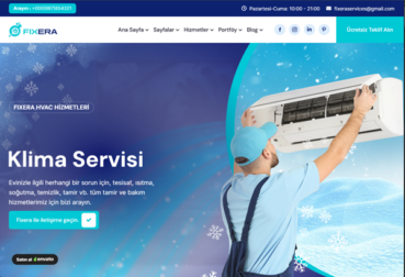 Klima servisi hazır site — örnek vitrin görseli