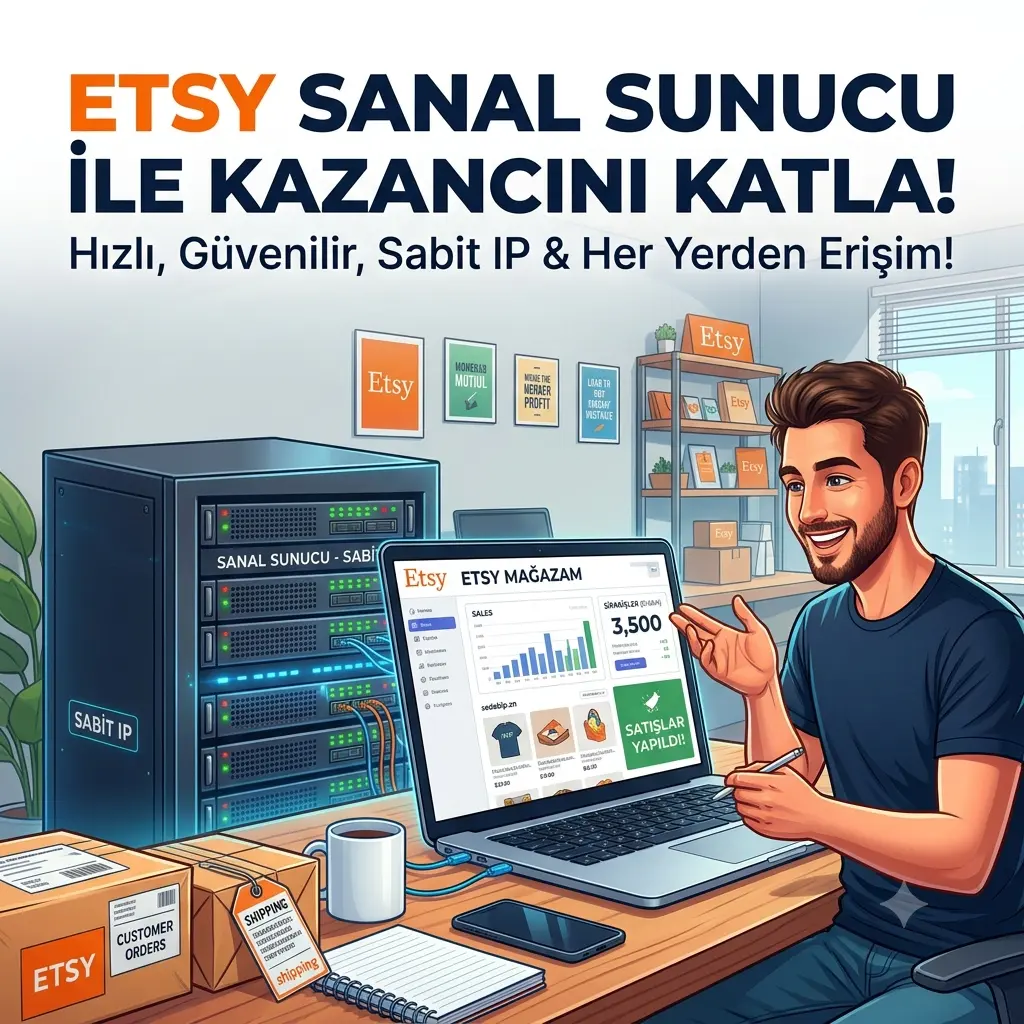 Etsy sanal sunucu kiralama - sabit IP'li Etsy VPS