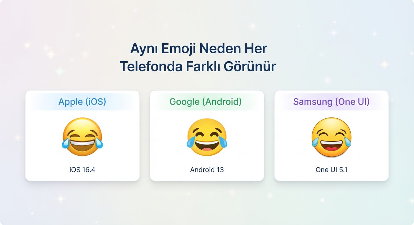 emojiler her telefonda neden farklı