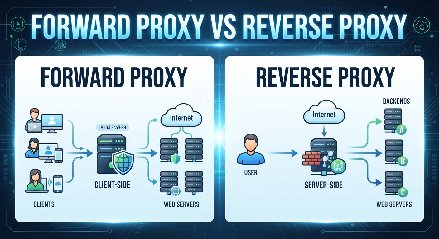 forward proxy vs reverse proxy farkı