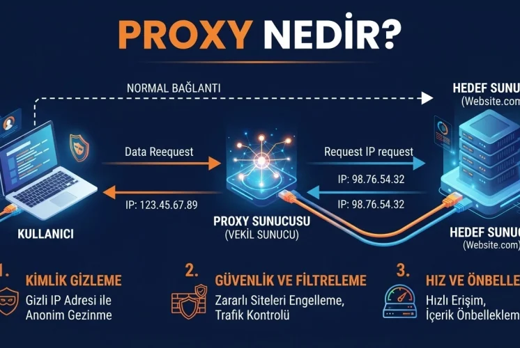 Proxy Nedir? Nasıl Çalışır, Türleri ve Ne İşe Yarar?